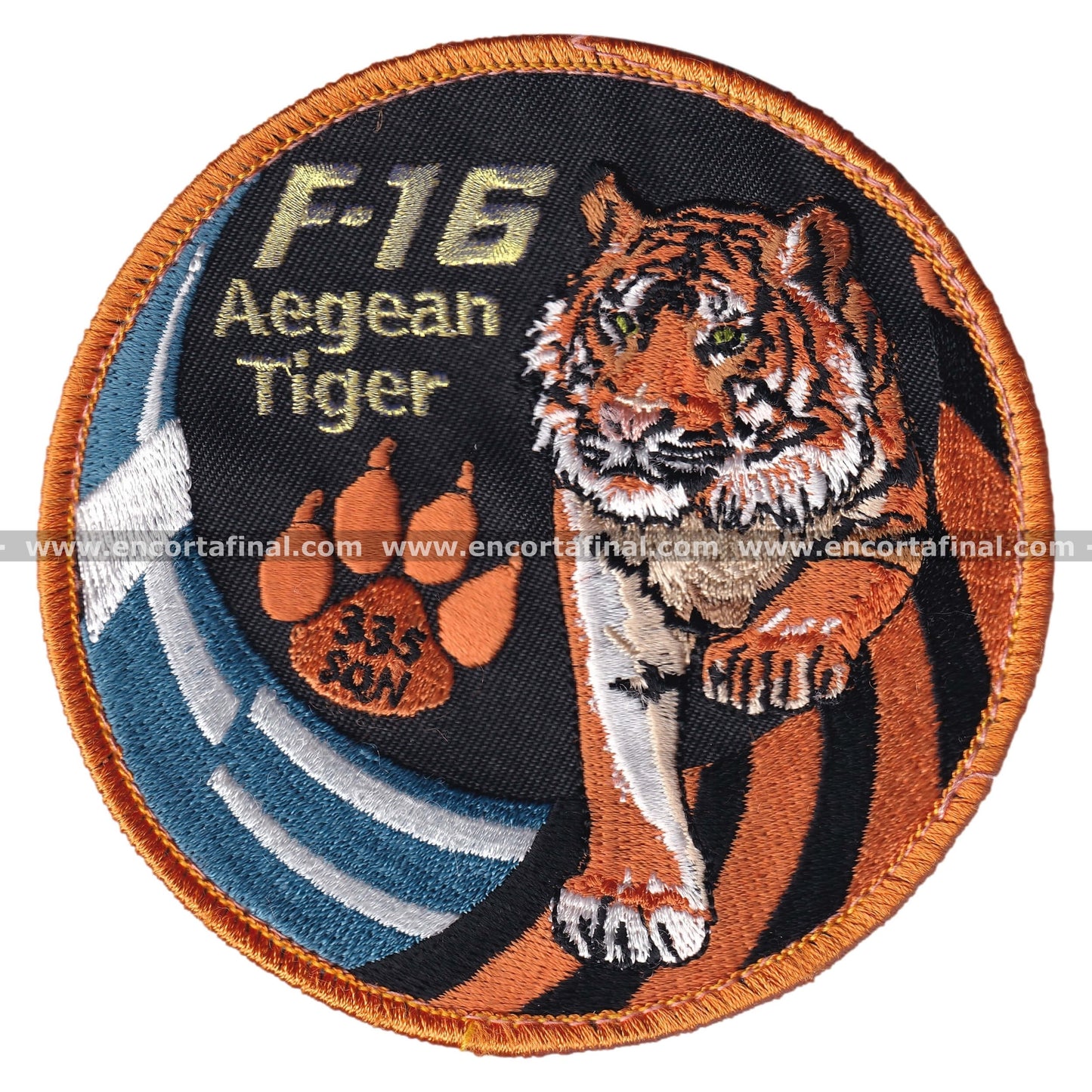 Parche Hellenic Air Force - 335 Sqn - Aegean Tiger - Lockheed Martin F-16 Fighting Falcon