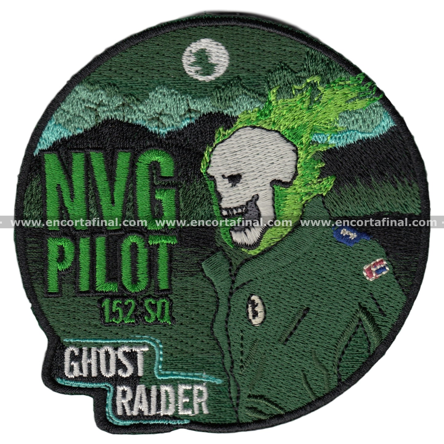 Nvg Pilot 152 Sq Patch -Ghost Raider-