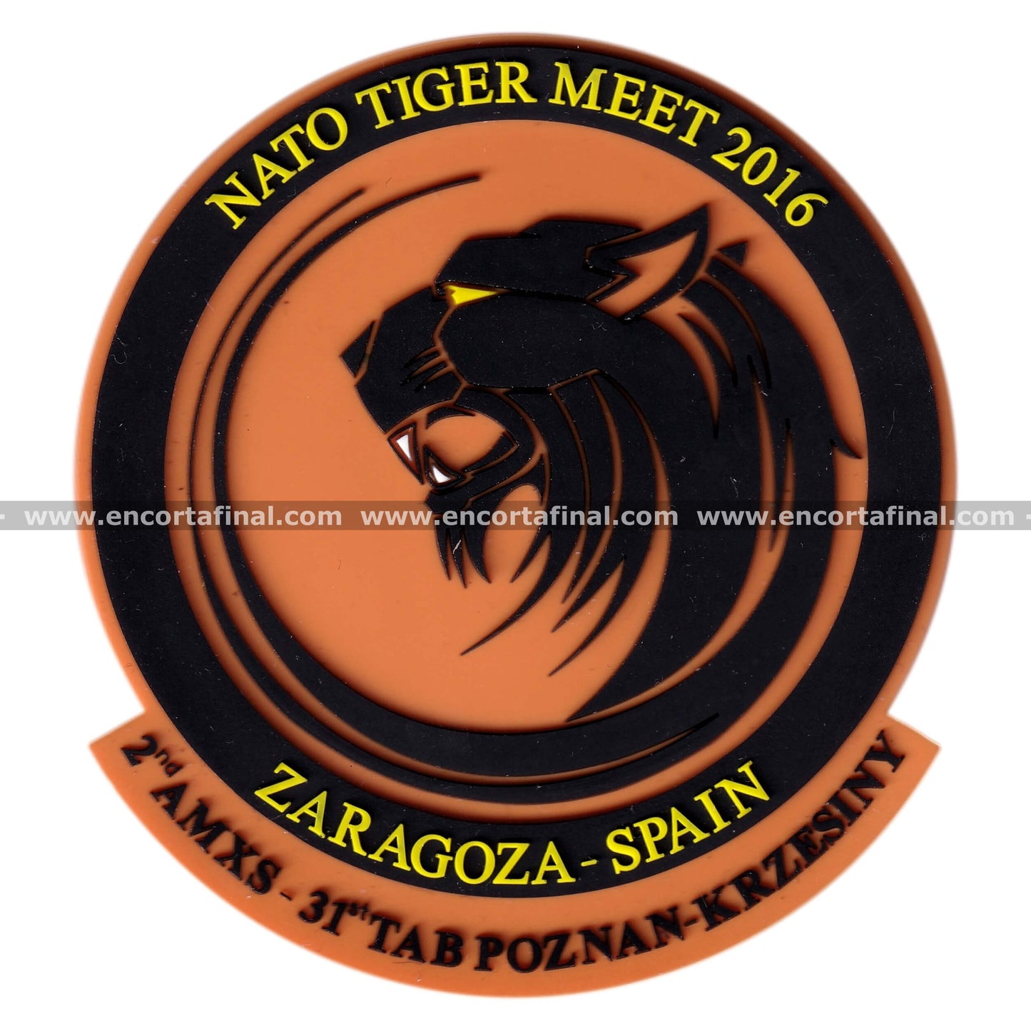 Polish Air Force Patch - Nato Tiger Meet 2016 Zaragoza (NTM) - Lockheed Martin F-16 Fighting Falcon
