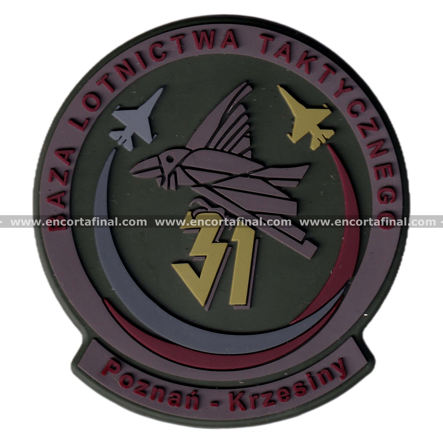 Polish Air Force Patch - Nato Tiger Meet 2016 Zaragoza (NTM) - Lockheed Martin F-16 Fighting Falcon