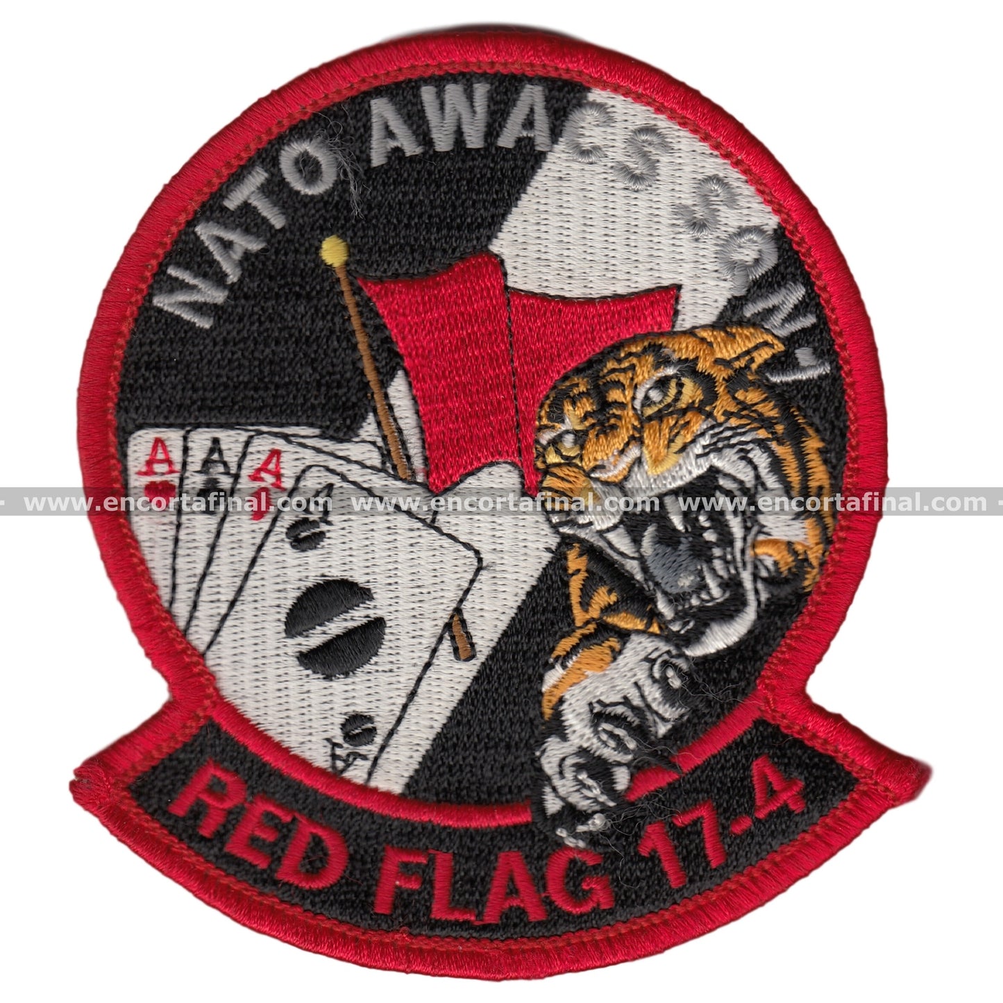 Patch Red Falg 17-4 Nato Awacs Sqn N1