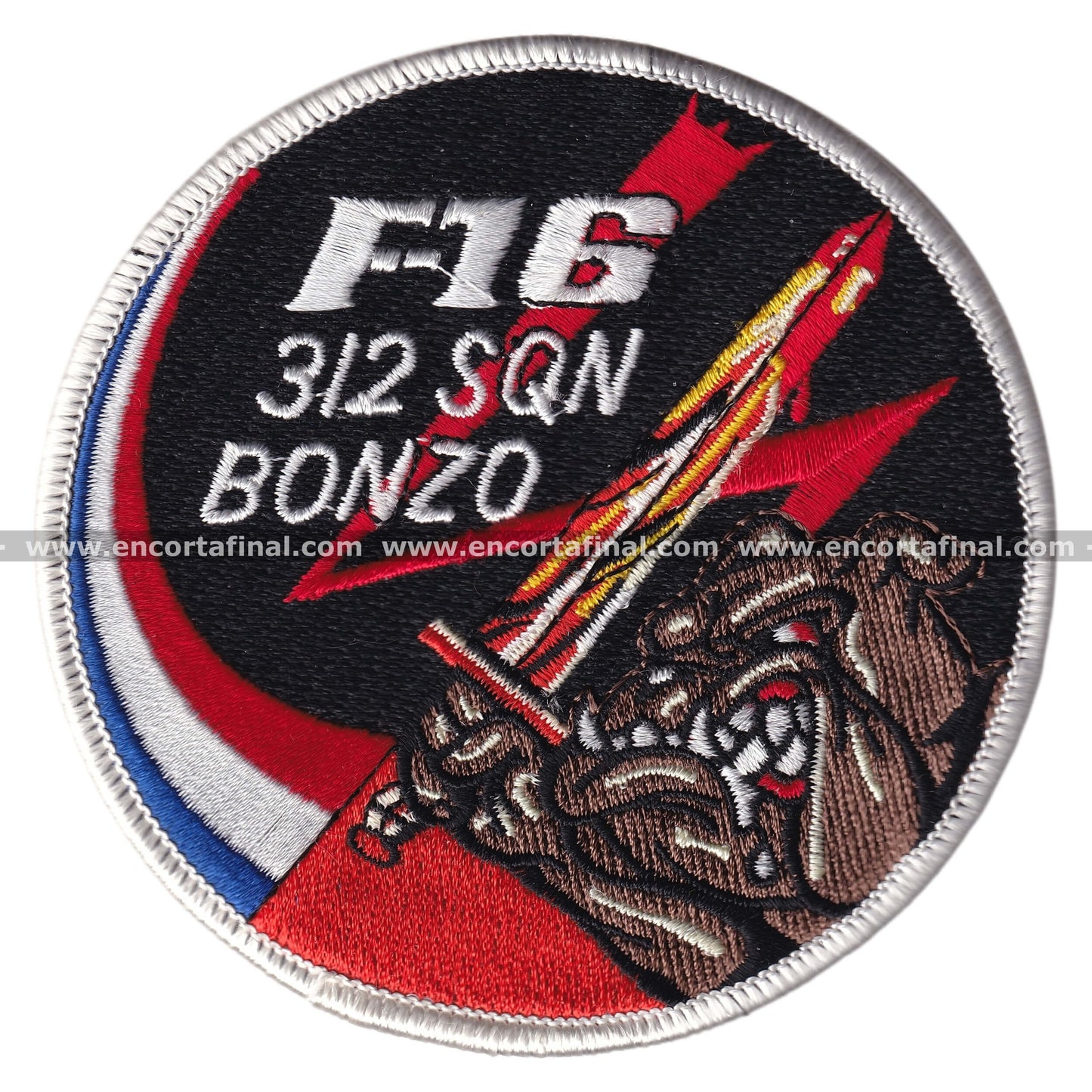 Swirl Lockheed Martin F-16 Fighting Falcon Patch - 312 SQN. Bonze