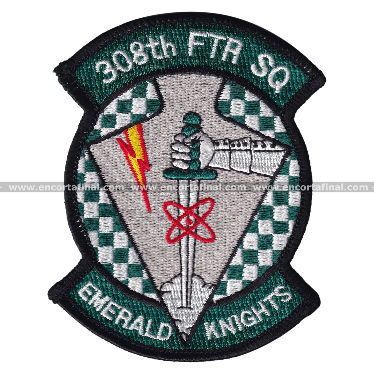 United States Armed Forces Patch - 308th FTR SQ - Emerald Knights