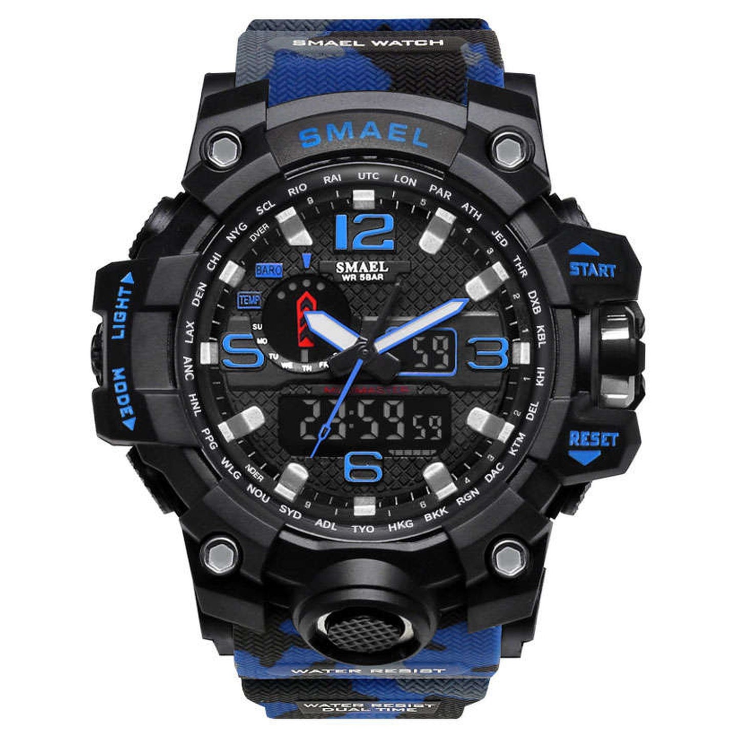 Smael 1545 Camouflage Blue Watch
