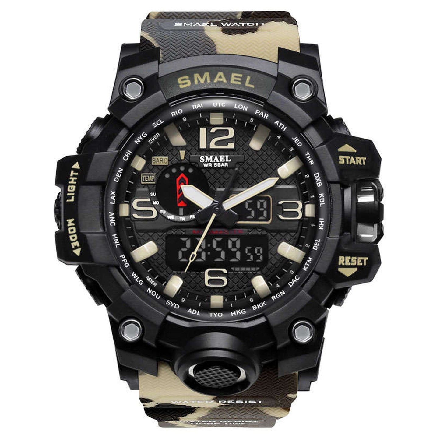 Smael 1545 Camouflage Khaki Watch