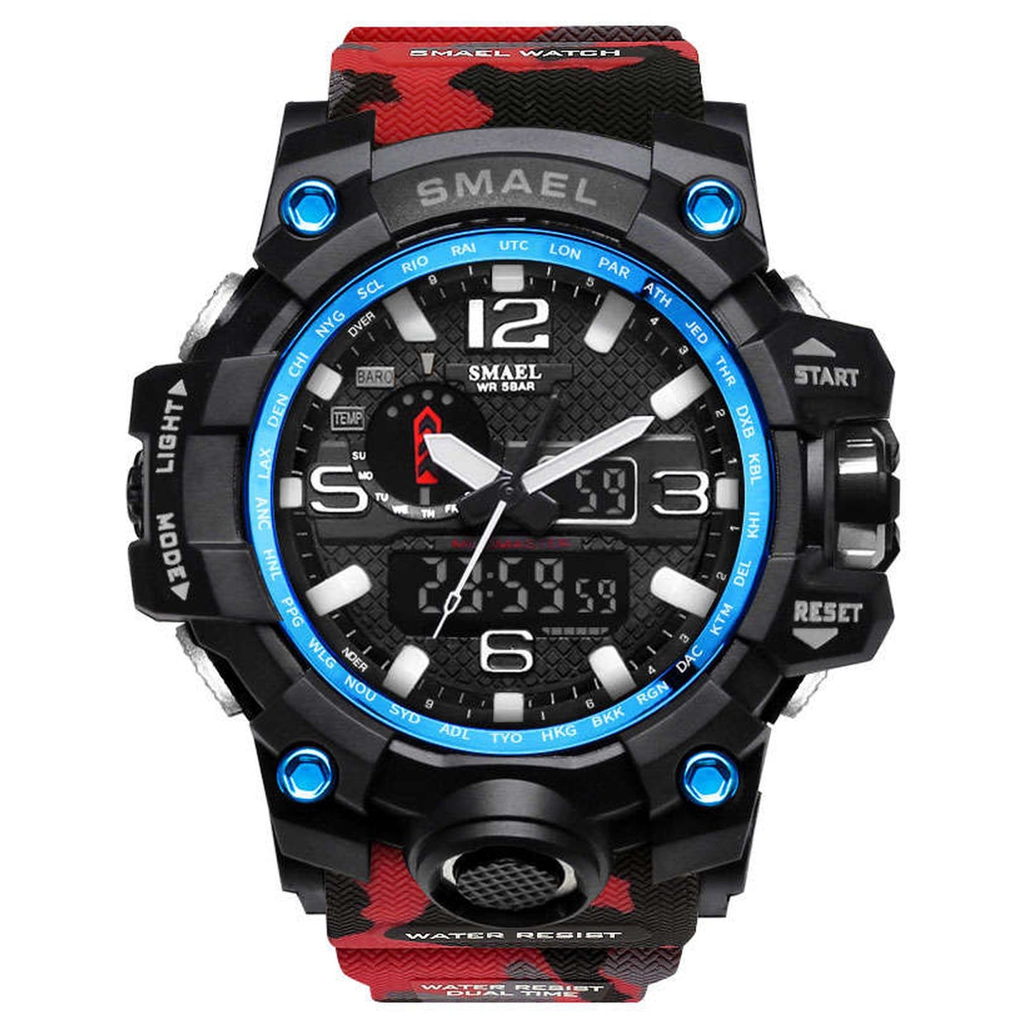 Smael 1545 Camouflage Red Watch