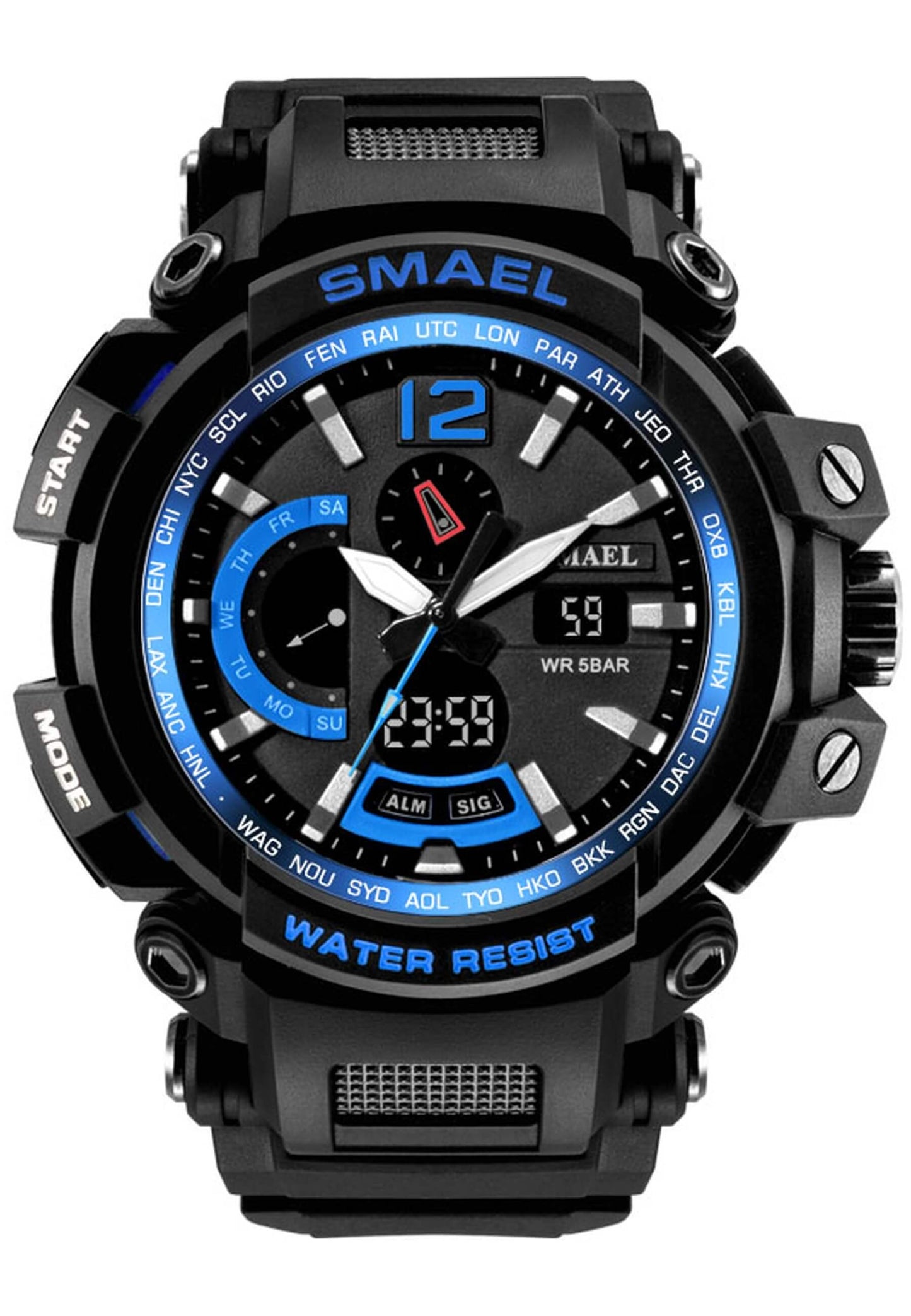 Smael 1702 "Black-Blue" watch