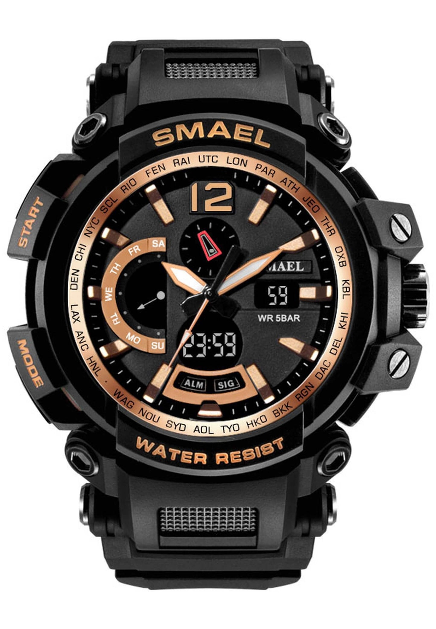 Smael 1702 "Black-Gold" watch