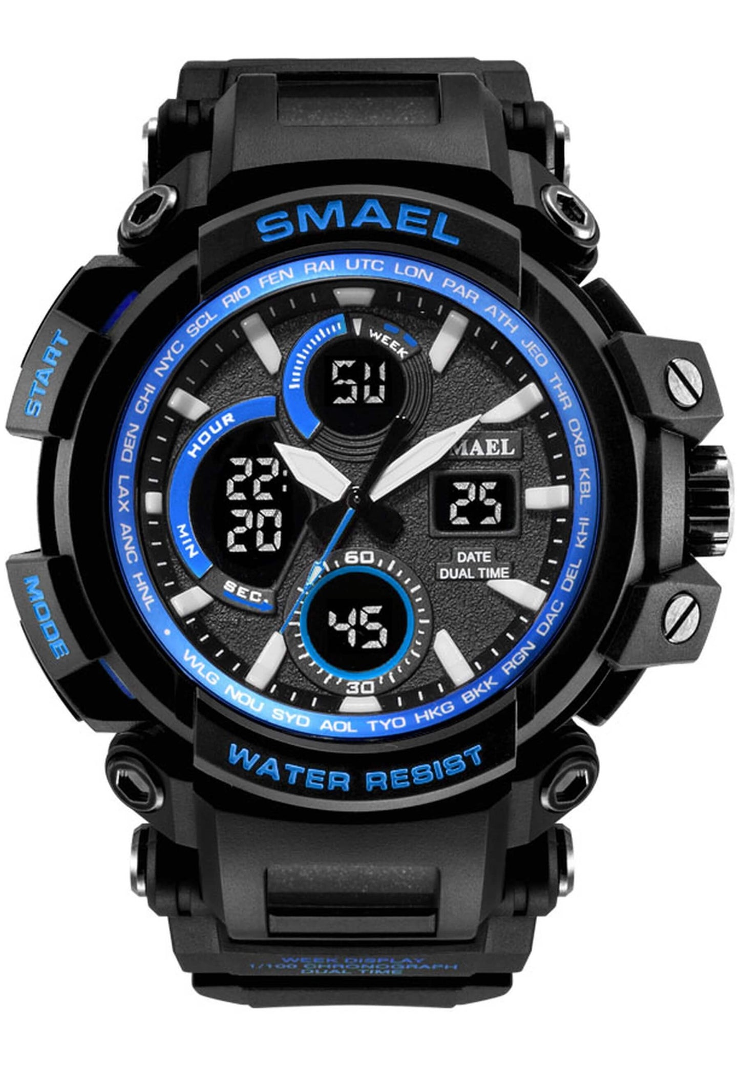 Smael 1708 "Black Blue" watch