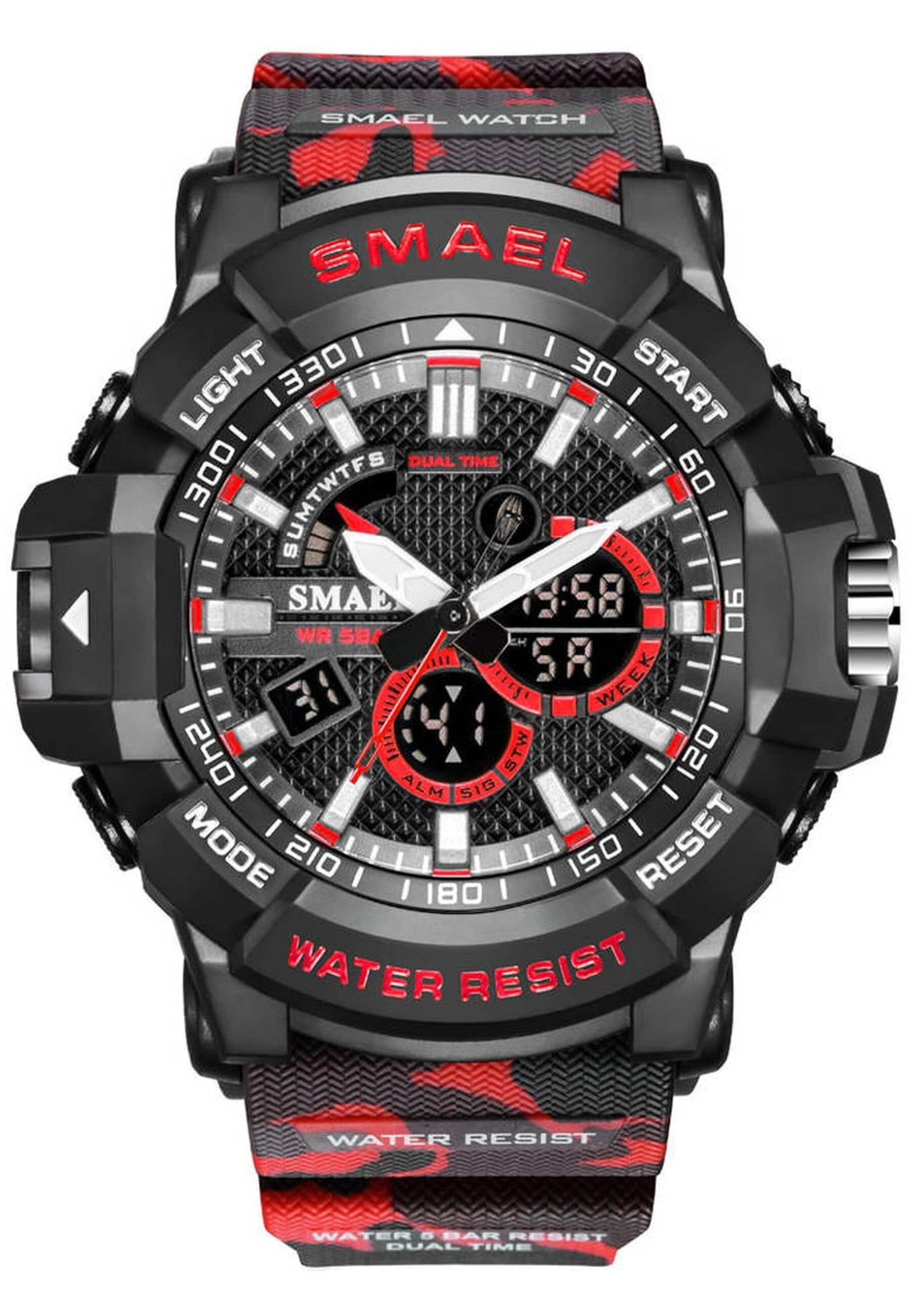 Smael 1809Mc "Camouflage Red" Watch