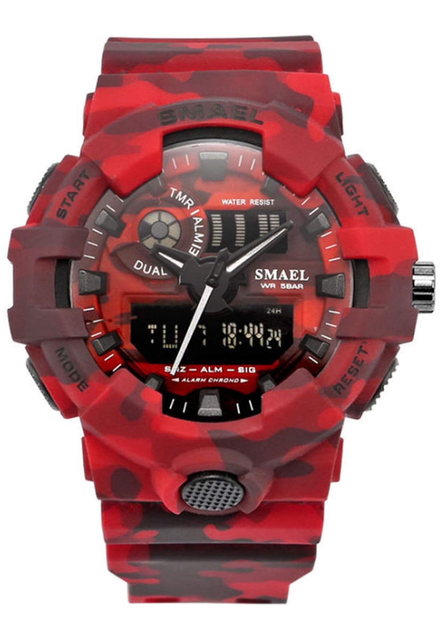 Smael 8001Mc "Camouflage Red" Watch