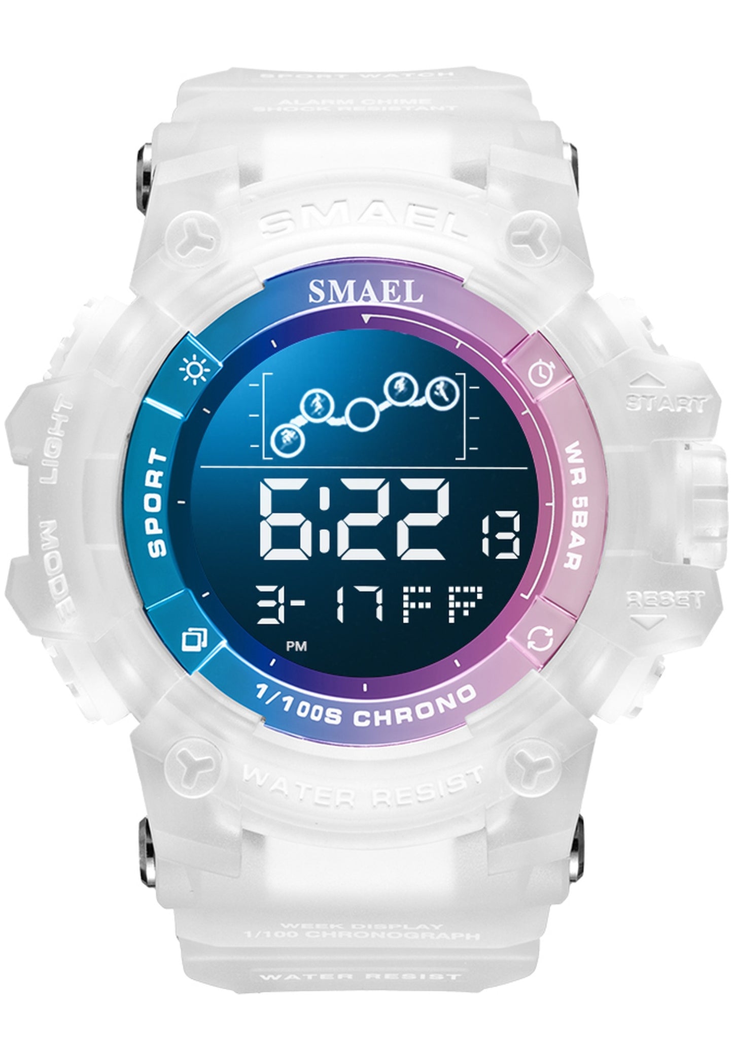 Smael 8046 "White Blue Powder" Watch