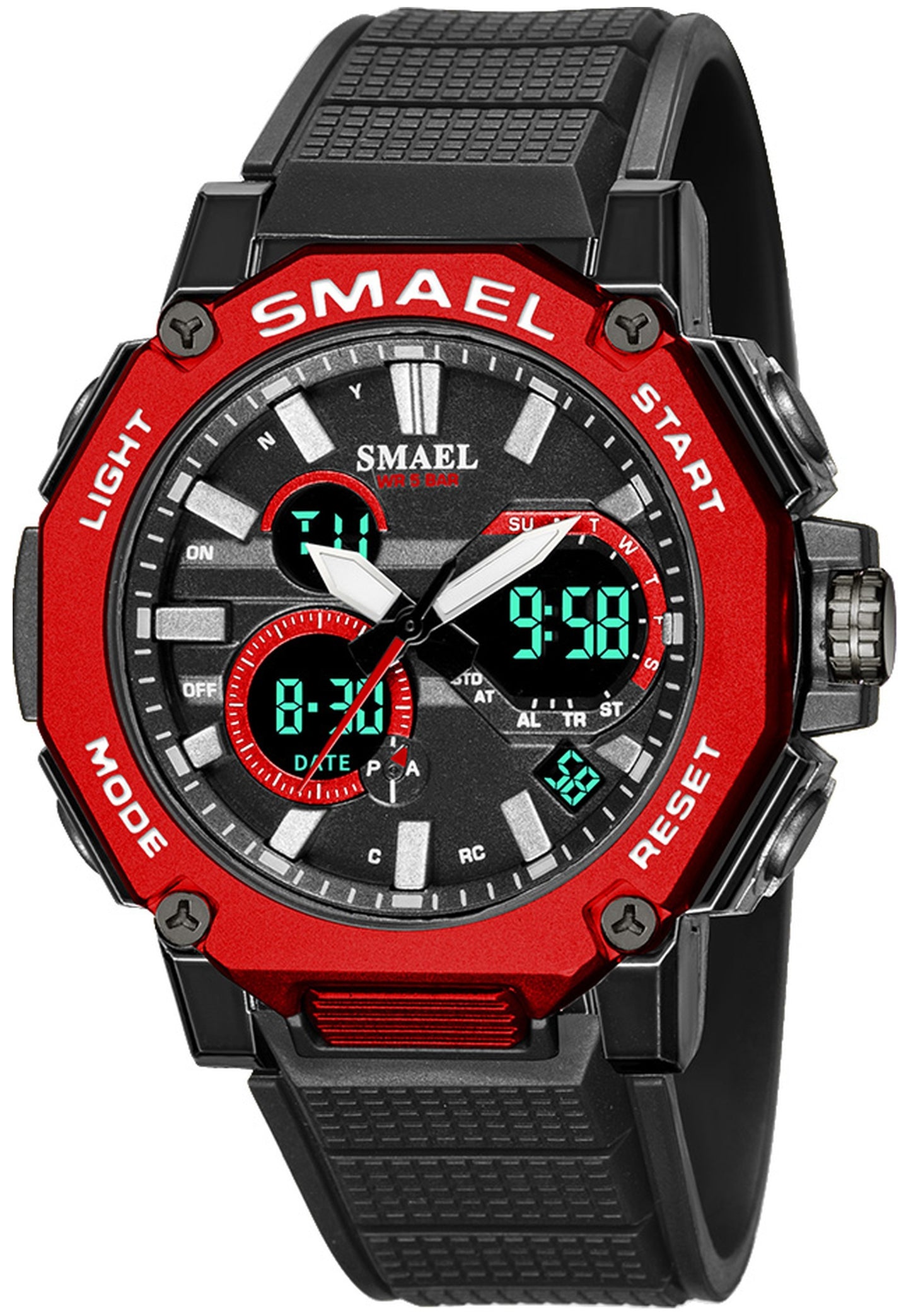 Smael 8047 "Black Red" watch