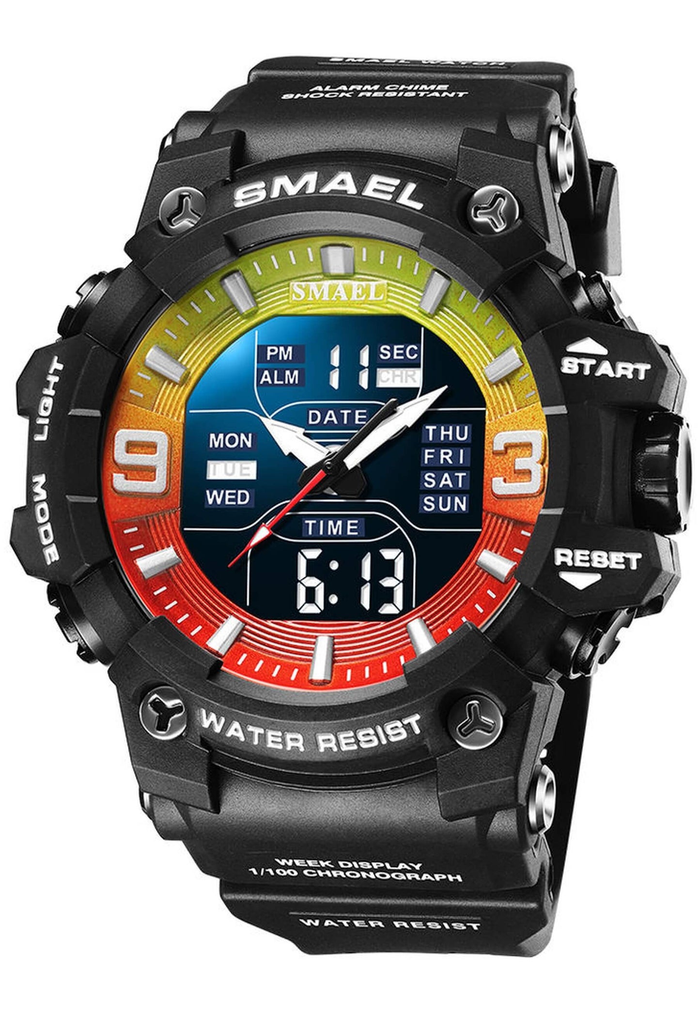 Smael 8049 "Red And Green" Watch