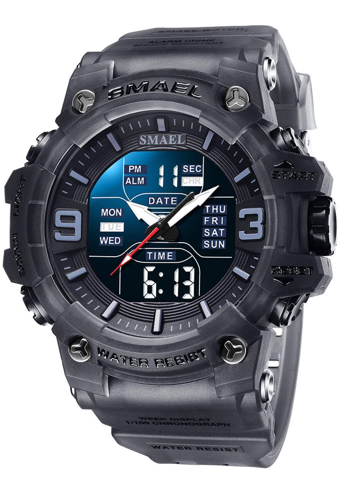 Smael 8049 "Through Black" watch