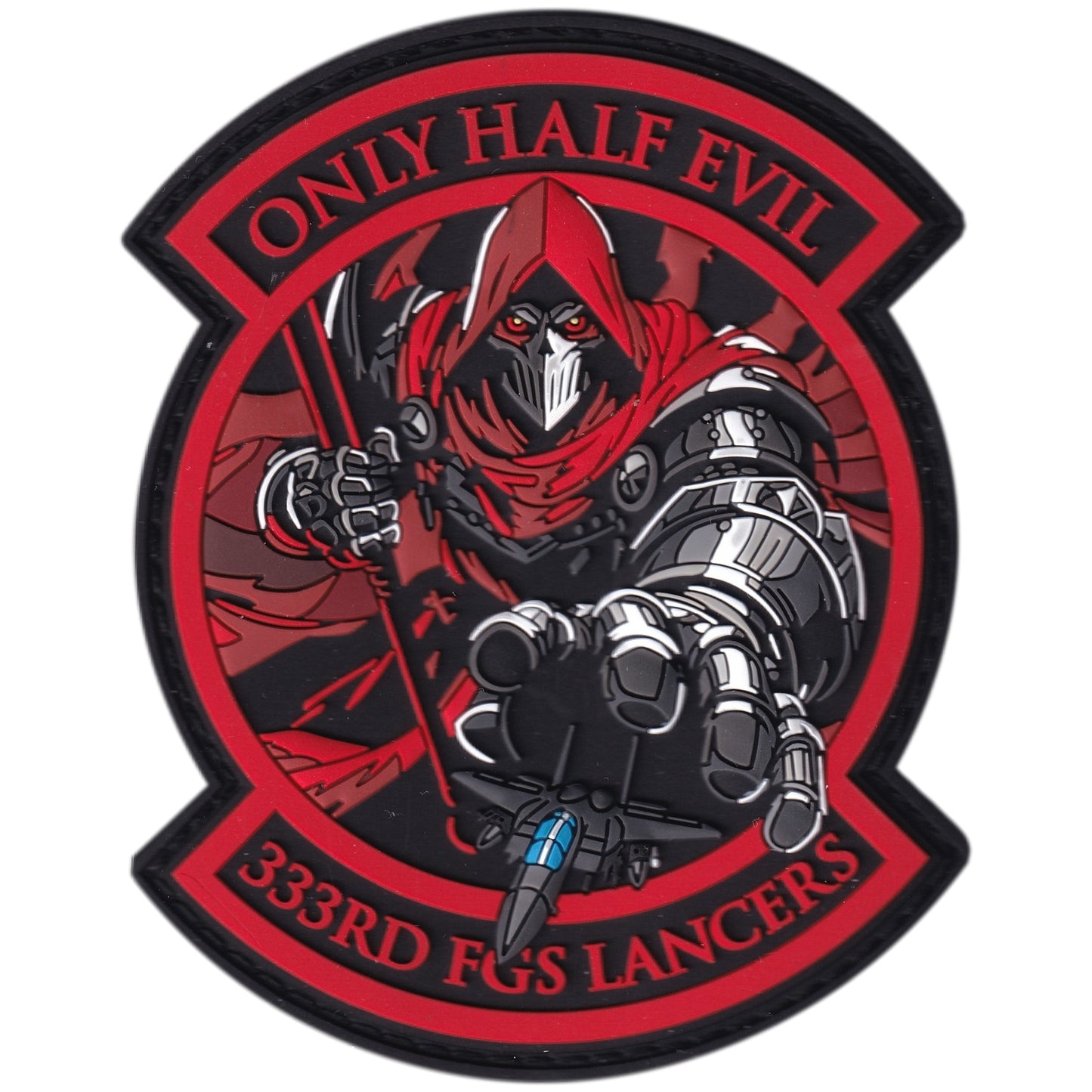 United States Air Forces Patch - 333rd Fighter Squadron - Only Half Evil