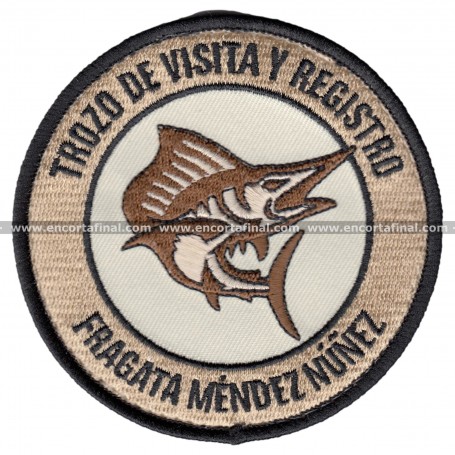 Parche Fragata Méndez Núñez -Trozo De Visita Y Registro-