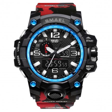 Reloj Smael 1545 Camouflage Red