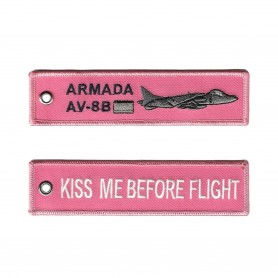 Llavero Novena Escuadrilla - Armada - Av8B - Kiss Me Before Flight