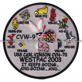 Parche United States Air Force (USAF) - USS Carl Vinson CVN-70 - Westpac 2023 - It keeps going... and going... and---