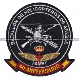 Parche Fuerzas Aeromóviles del Ejercito de Tierra (FAMET) - Batallón de Helicópteros de Ataque- 40 Aniversario