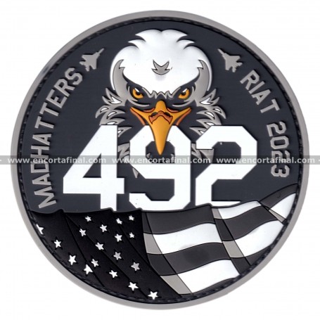 Parche United States Air Force - 492nd Fighter Squadron (Madhatters) - Royal International Air Tattoo 2023 (RIAT)