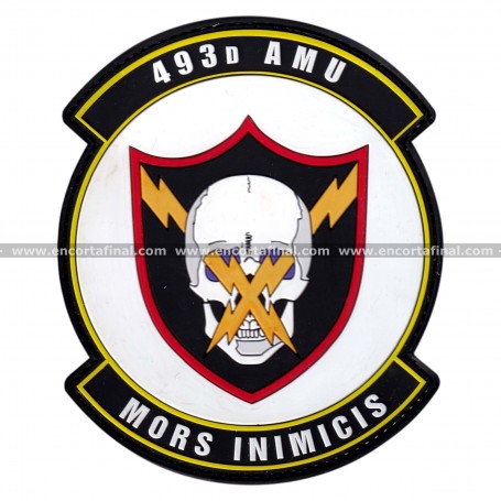 Parche United States Air Force - 493rd Fighter Squadron AMU (Grim Reapers) - Mors Inimicis - Lockheed Martin F-35 Lightning II