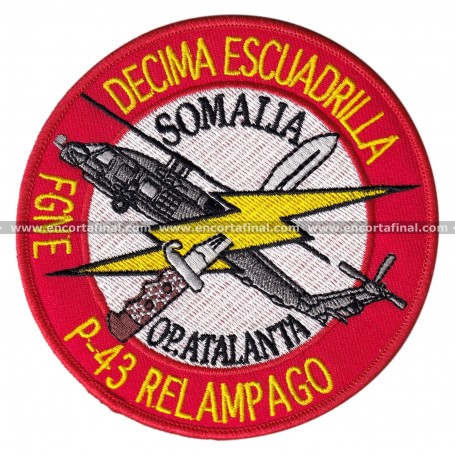 Parche Decima Escuadrilla - P-43 Relampago - FGNE - Somalia - Operacion Atalanta