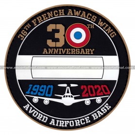 Parche French Air and Space Force - 36th French Awacs Wing - Avord Airforce Base - 30 Anniversary - 1990-2020