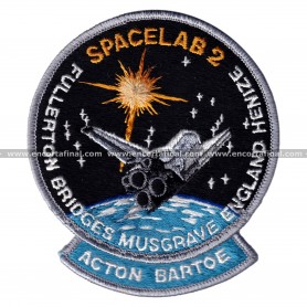 Parche NASA - Spacelab 2 - Fullerton Bridges Musgrave England Henize Acton Bartoe