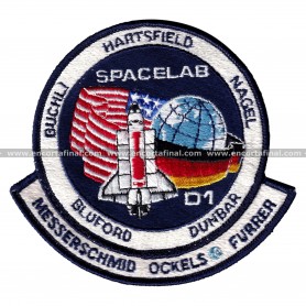 Parche NASA - Spacelab D1 - Buchli Hartsfield Nagel Bluford Dunbar Messerschmid Ockels Furrer