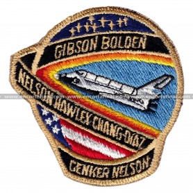 Parche NASA - Mision STS-61C - Gibson Bolden - Nelson Hawley Chang-Díaz - Cenker Nelson