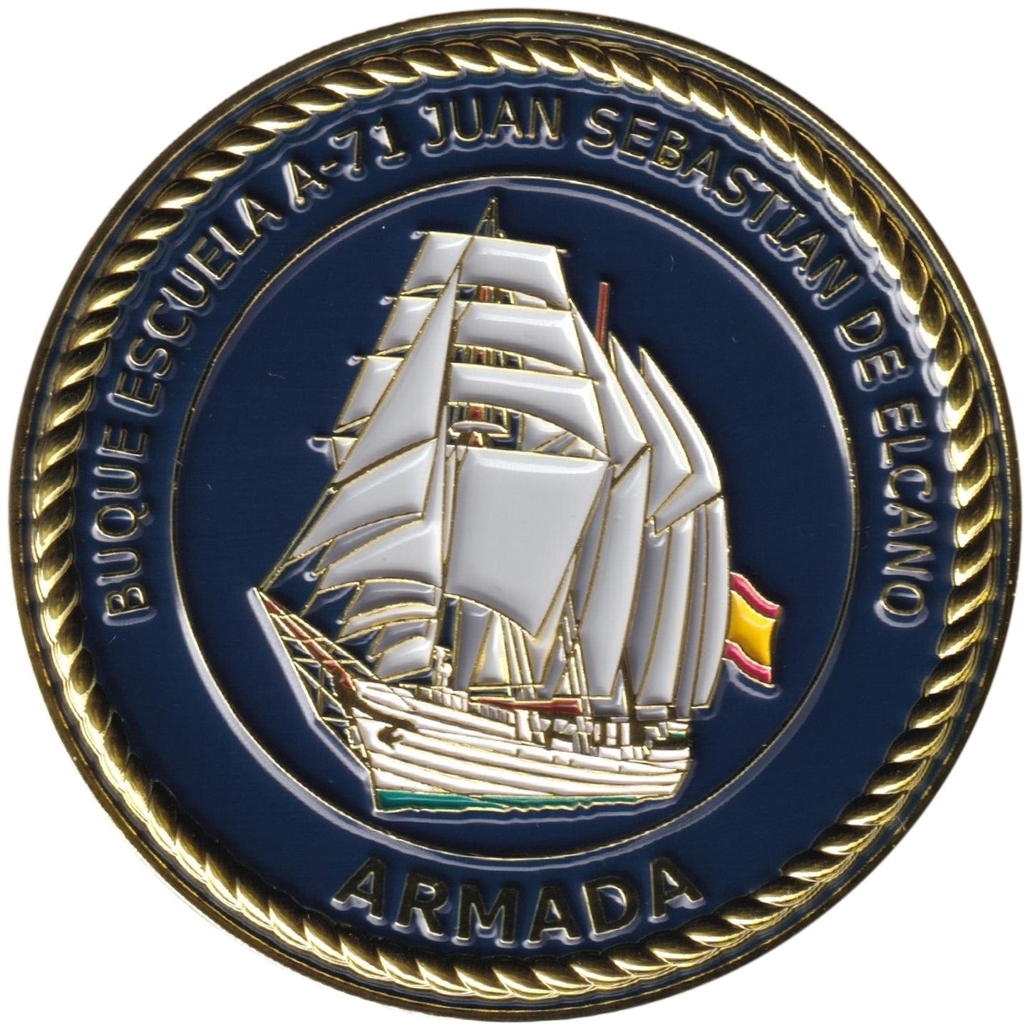 Moneda Buque Escuela Juan Sebastian de Elcano (A-71)