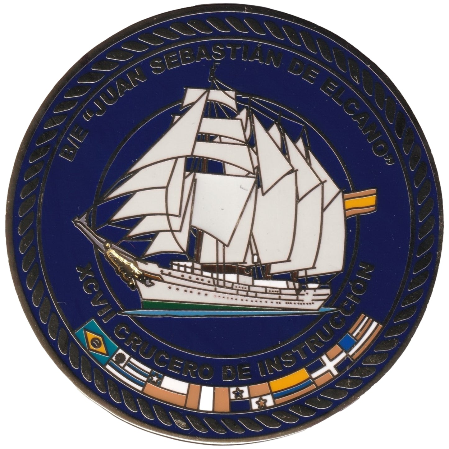 Moneda Buque Escuela Juan Sebastian de Elcano (A-71) - XCVII Crucero de Instucción