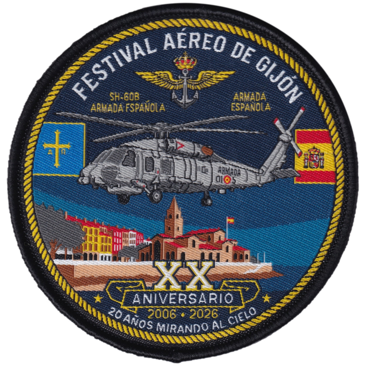 Parche Decima Escuadrilla - Festival Aereo de Gijon - XX Aniversario - Sikorsky SH-60 Seahawk