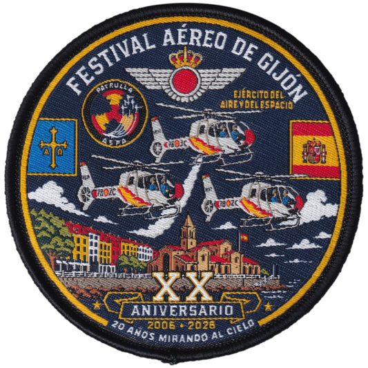 Parche Patrulla Aspa - Festival Aereo de Gijon - XX Aniversario - Eurocopter EC120 Colibri