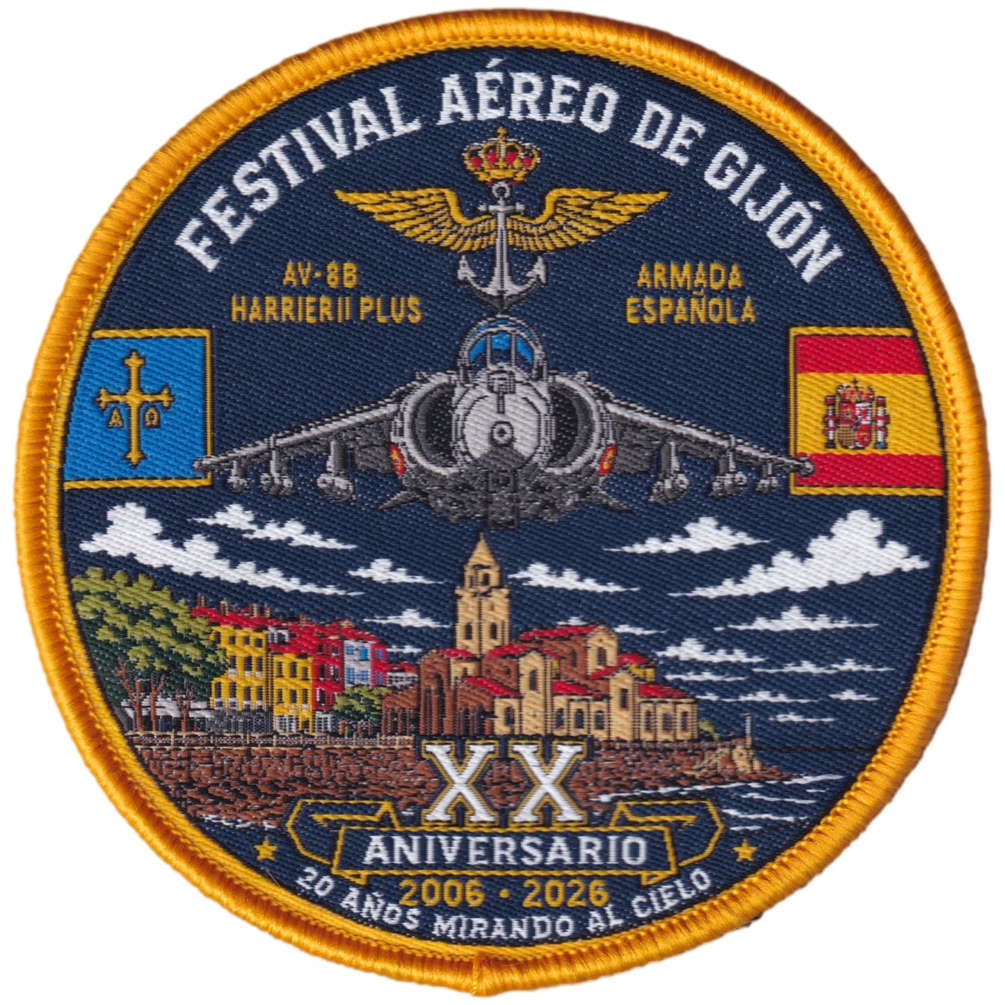 Parche Novena Escuadrilla - Festival Aereo de Gijon - XX Aniversario - McDonnell Douglas AV-8B Harrier II