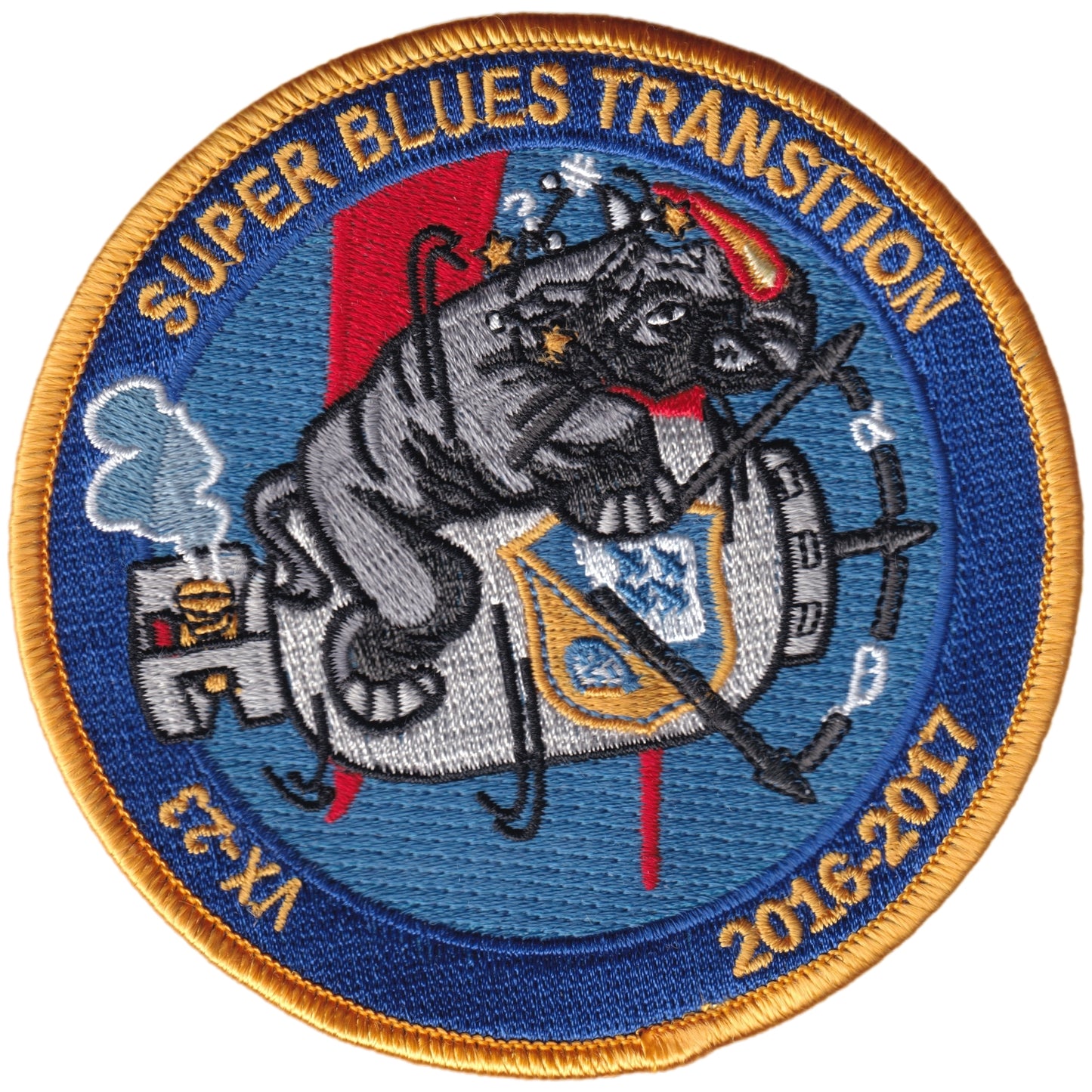 Parche United States Navy Blue Angels - Super Blues Transition - VX-23 - 2016-2017 - F/A-18E Super Hornet + Iman de regalo