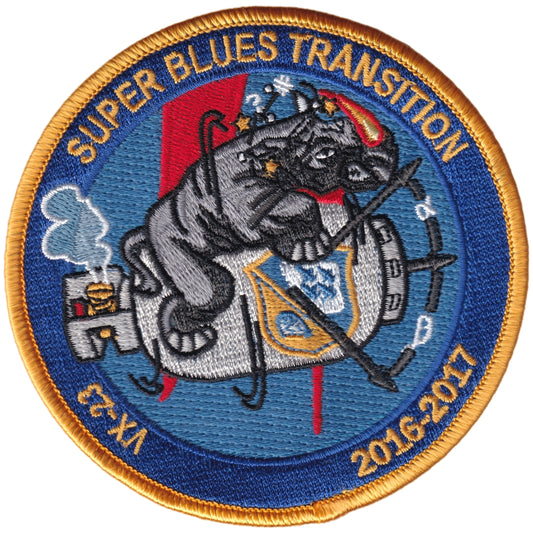 Parche United States Navy Blue Angels - Super Blues Transition - VX-23 - 2016-2017 - F/A-18E Super Hornet + Iman de regalo
