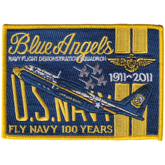 Parche United States Navy Blue Angels - Navy Flight Demostration Squadron - Fly Navy 100 Years - F/A-18E Super Hornet + Iman de regalo