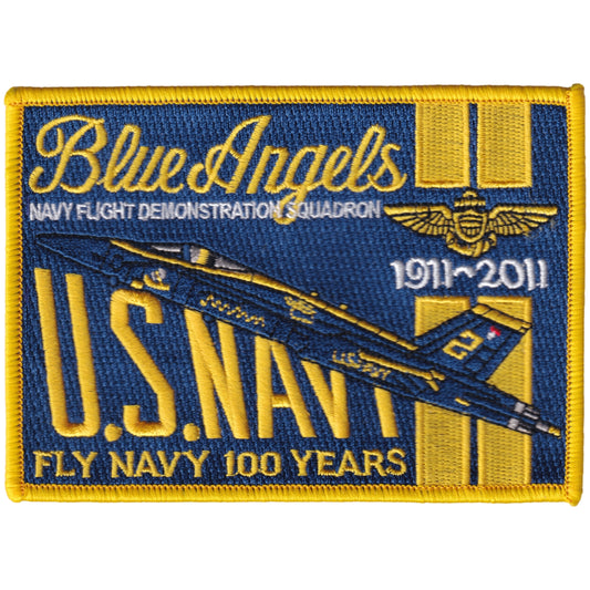 Parche United States Navy Blue Angels - Navy Flight Demostration Squadron - 2 - Fly Navy 100 Years - F/A-18E Super Hornet + Iman de regalo