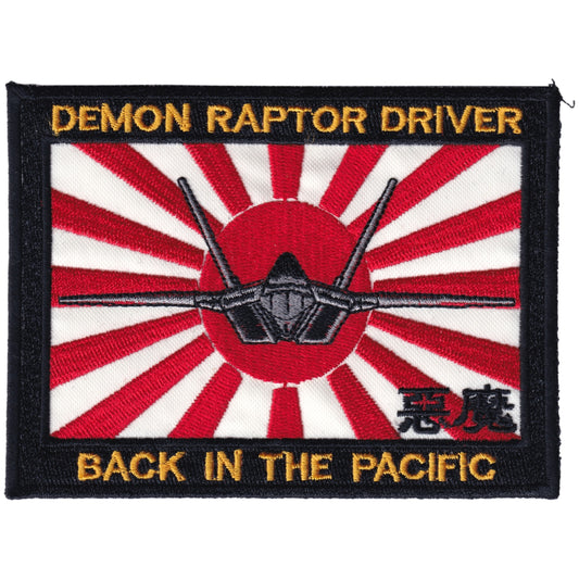 Parche United States Air Force - Demon Raptor Driver - Back in the Pacific - Lockheed Martin F-22 Raptor