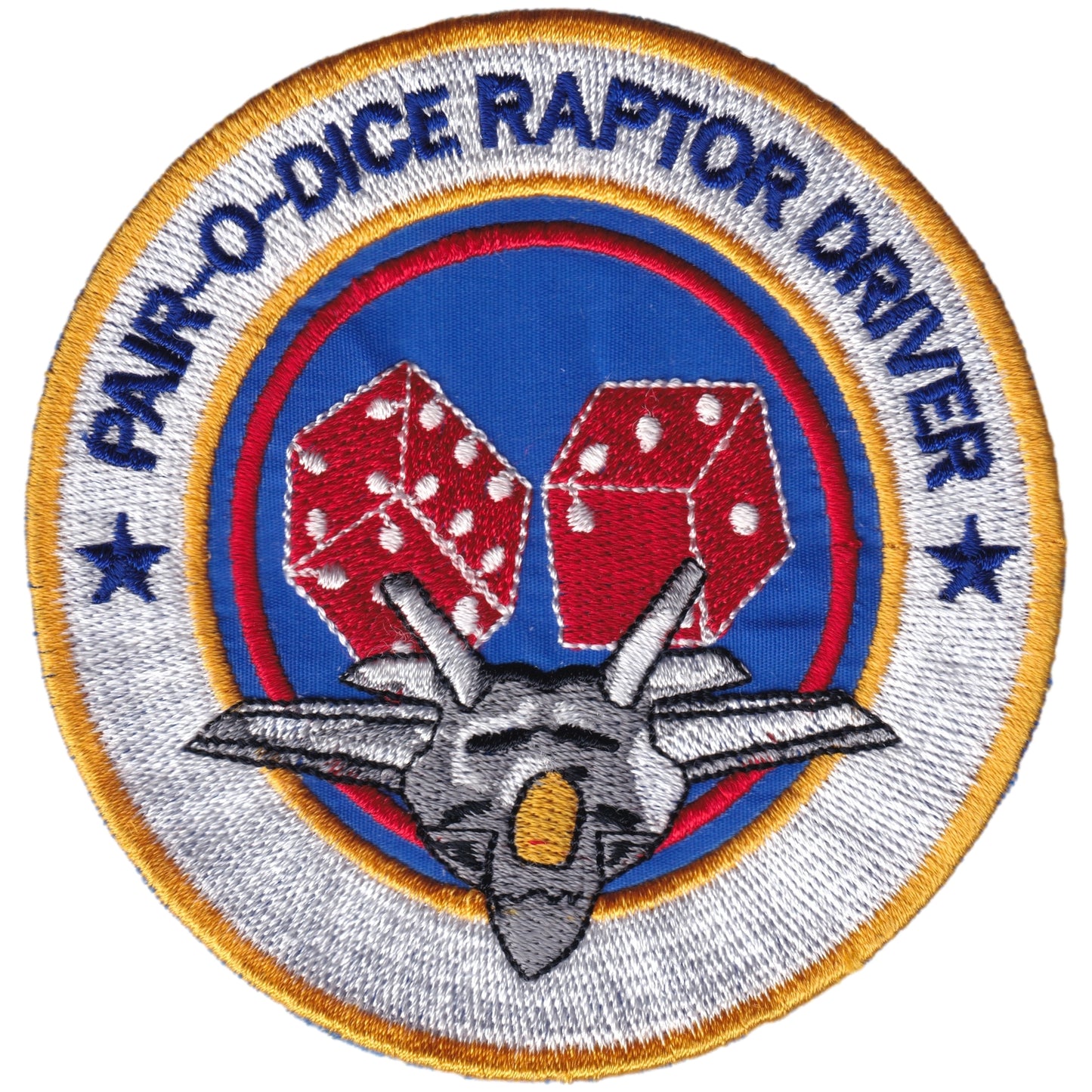 Parche United States Air Force - PAIR-O-DICE Raptor Driver - Lockheed Martin F-22 Raptor