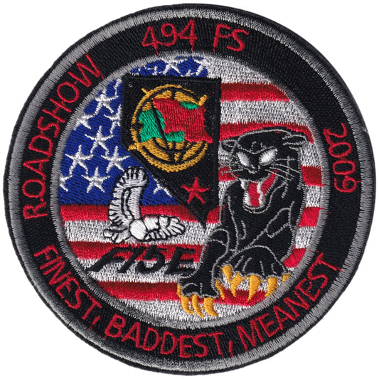 Parche United States Air Force - Roadshow - 494FS - McDonnell Douglas F-15 Eagle + Iman de regalo