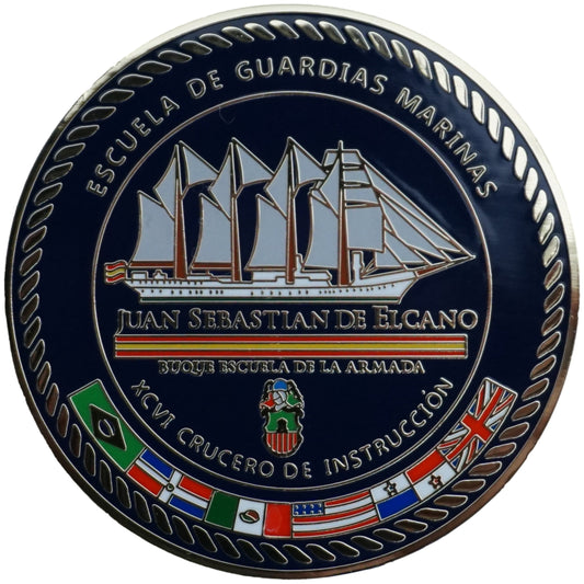 Moneda Juan Sebastián Elcano - Escuela de Guardias Marinas - XCVI Crucero de Instrucción