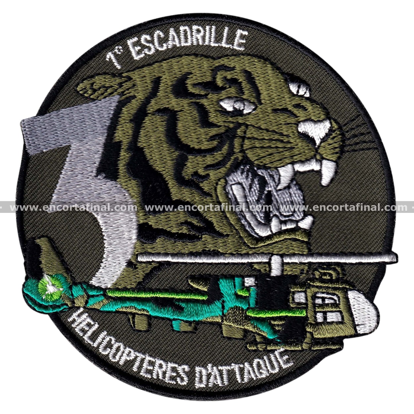 French Air and Space Force Patch - Escadrille d'Helicopteres de Reconnaissance et d'Attaque n°3 - SA-342M Gazelle