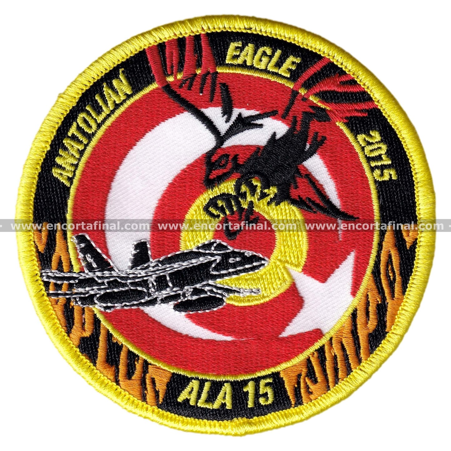 15th Wing Patch - Anatolian Eagle 2015 - McDonell Douglas EF-18 Hornet