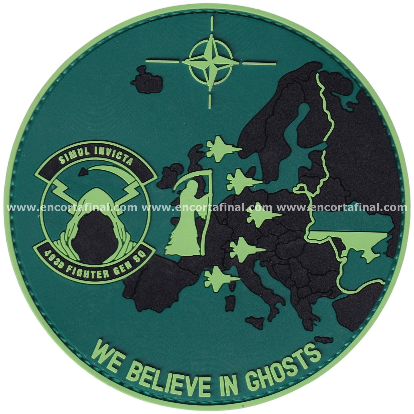 Parche United States Air Force - 493rd Fighter Squadron (Grim Reapers) - We Believe In Ghosts (WBIG)