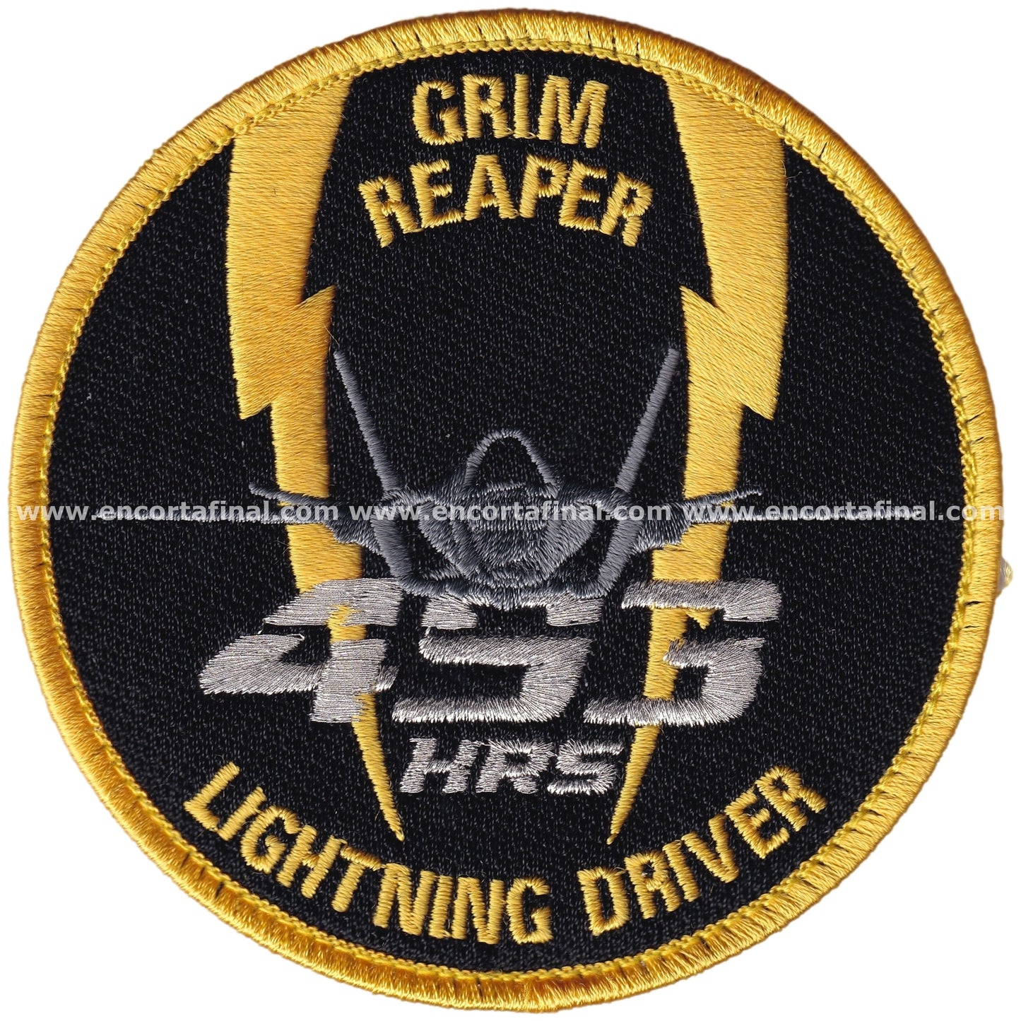 United States Air Force Patch - 493rd Fighter Squadron (Grim Reapers) - Lightning Driver