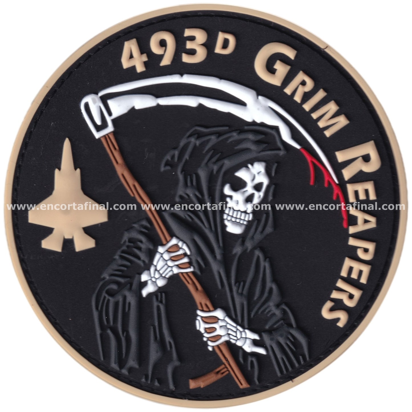 United States Air Force Patch - 493rd Fighter Squadron (Grim Reapers)